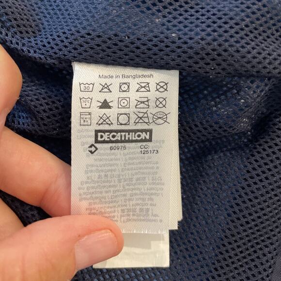 TRIBORD Decathlon Sailing 100 Hooded Rain Jacket Blue Sz S Waterproof Outdoors - Picture 12 of 15